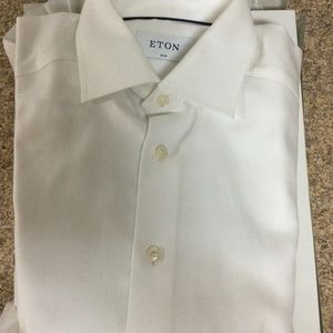 Eton men’s white dress shirt size 15 slim fit